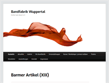 Tablet Screenshot of bandfabrik-wuppertal.de